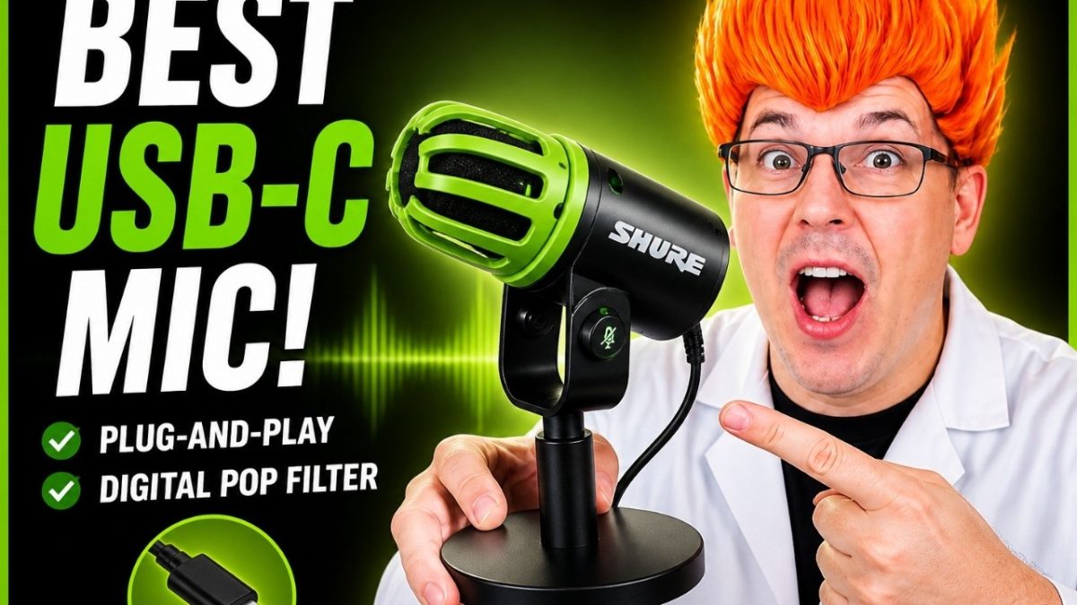 USB-C podcast microphone: Shure MV6 USB Gaming Microphone for Streaming & Recording shown in my hands-on review