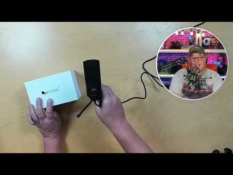USB podcast microphone for beginners: FIFINE K669B USB Microphone shown during my hands-on review
