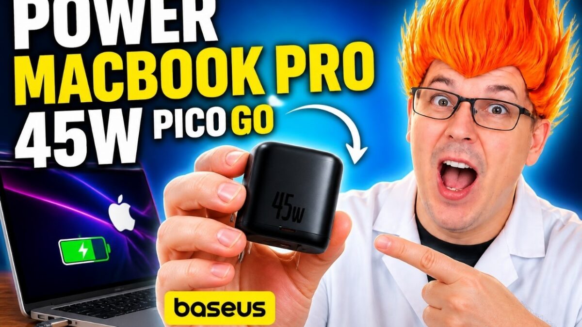 45W USB-C charger for MacBook Pro: Baseus PicoGo USB-C Charger, up to 45W shown in my hands-on review