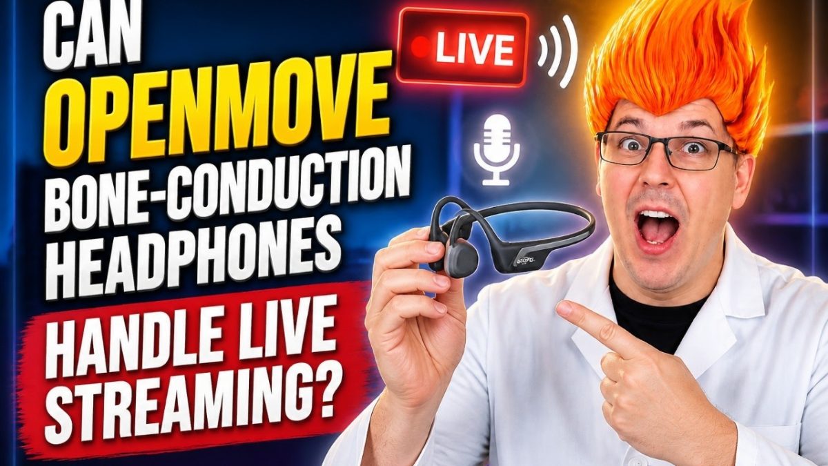 bone conduction headphones for live streaming: Shokz OpenMove Bone-Conduction Headphones shown in my hands-on review
