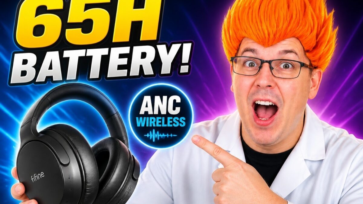 FIFINE gaming headphones: FIFINE Wireless ANC Over-Ear Headphones shown in my hands-on review