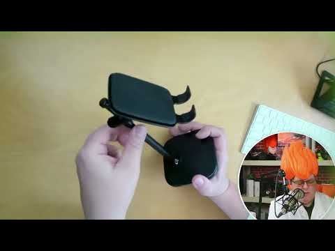 phone stand for TikTok Live: Lamicall Cell Phone Stand, Height & Angle Adjustable Mobile Phone Stand for Desk, Black (DP03-EU-B) shown during my hands-on…