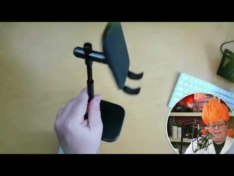 phone stand for TikTok Live: Lamicall Cell Phone Stand, Height & Angle Adjustable Mobile Phone Stand for Desk, Black (DP03-EU-B) shown during my hands-on…