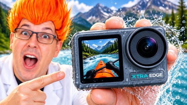 small action camera for vlogging: Xtra Edge Action Camera shown in my hands-on review