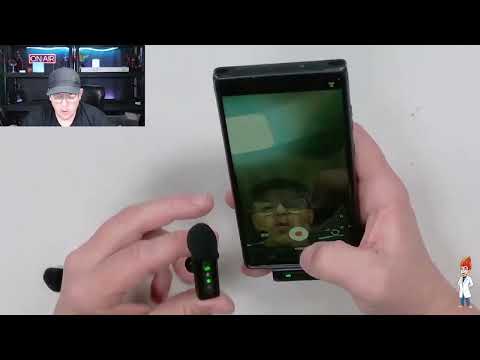 USB-C wireless lavalier microphone: USB-C wireless lavalier microphone set shown during my hands-on review
